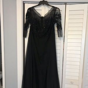 Black custom gown